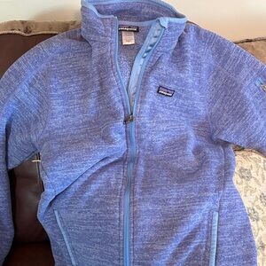 Patagonia Heathered Blue Zip-Up Fleece